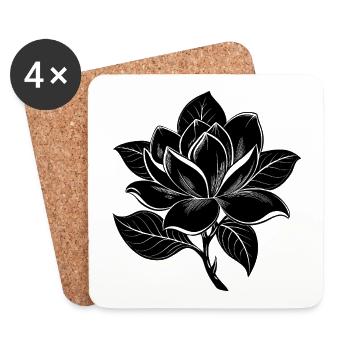 Magnolia - Untersetzer (4er-Set) - Weiß - Vorne
