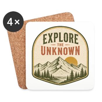 Explorer l’inconnu - Dessous de verre (lot de 4) - blanc - Devant