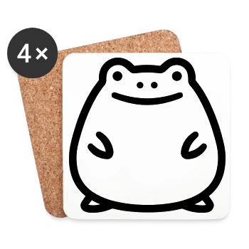 frog - Coasters (set of 4) - white - Front