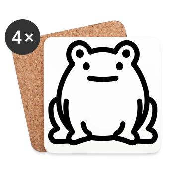 grenouille - Dessous de verre (lot de 4) - blanc - Devant