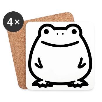 frog - Coasters (set of 4) - white - Front