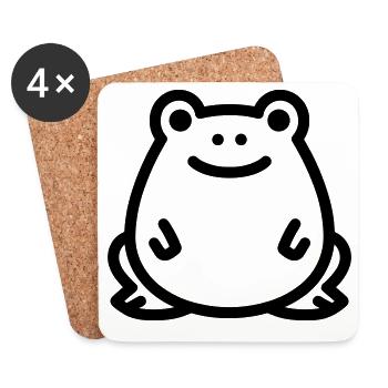 frog - Coasters (set of 4) - white - Front