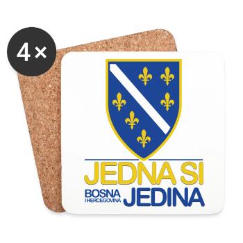 Jedna si Jedina Bosna i Hercegovina - Untersetzer (4er-Set) - Weiß - Vorne