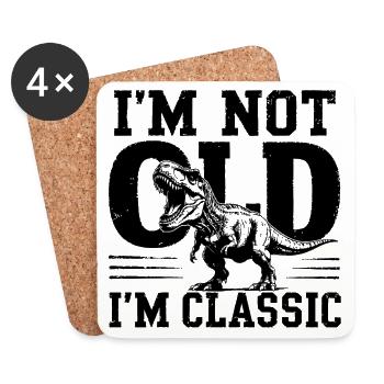 Geschenk für Opa und Rentner I´m not old I´m... - Untersetzer (4er-Set) - Weiß - Vorne