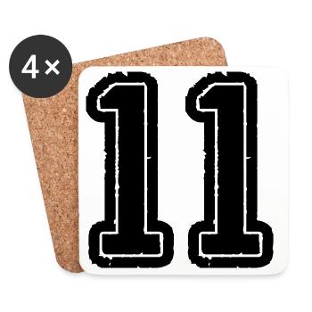 11 - Dessous de verre (lot de 4) - blanc - Devant