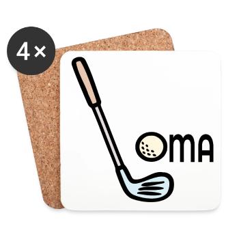 Golf Granny Golf Clubs - Dessous de verre (lot de 4) - blanc - Devant