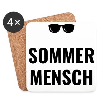 Sommermensch - Untersetzer (4er-Set) - Weiß - Vorne