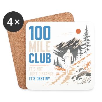 Trailrunning – 100-Meilen-Club - Untersetzer (4er-Set) - Weiß - Vorne