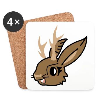 Wolpertinger Wolperdinger - Untersetzer (4er-Set) - Weiß - Vorne