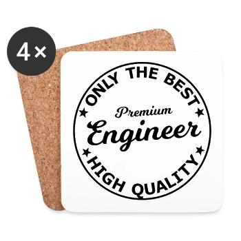 Der perfekte Ingenieur - Untersetzer (4er-Set) - Weiß - Vorne