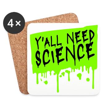 Vous avez besoin de science, de nerds drôles de science - Dessous de verre (lot de 4) - blanc - Devant