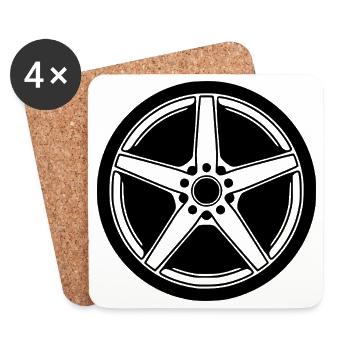 Bord - Dessous de verre (lot de 4) - blanc - Devant