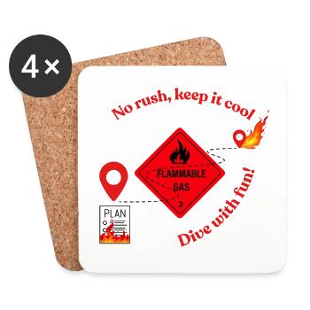 Pas de précipitation Reste calme - Humour du conducteur - Dessous de verre (lot de 4) - blanc - Devant
