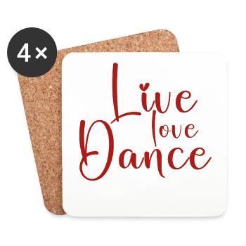 Danse d’amour en direct - Dessous de verre (lot de 4) - blanc - Devant