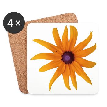 Black_Eyed_Susan_Cut_Out_Asset_Cottagecore_Deco - Dessous de verre (lot de 4) - blanc - Devant