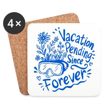 Vacances en attente depuis toujours Gribouillis de snorkeling - Dessous de verre (lot de 4) - blanc - Devant