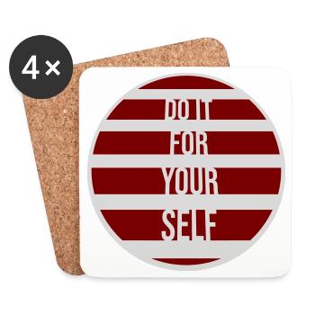 Do It For Yourself Inspirierend Selbstliebe Zitat - Untersetzer (4er-Set) - Weiß - Vorne