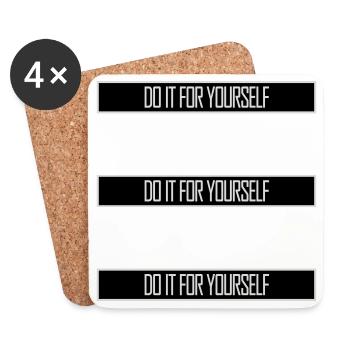 Do It For Yourself Inspirierend Selbstliebe Zitat - Untersetzer (4er-Set) - Weiß - Vorne
