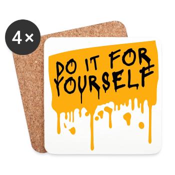 Do It For Yourself Inspirierend Selbstliebe Zitat - Untersetzer (4er-Set) - Weiß - Vorne