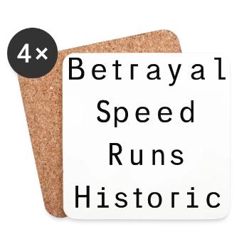 Verrats-Speedruns historisch - Untersetzer (4er-Set) - Weiß - Vorne