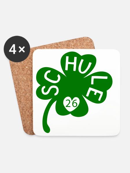 Schule 26 Kleeblatt - Untersetzer (4er-Set) - Weiß