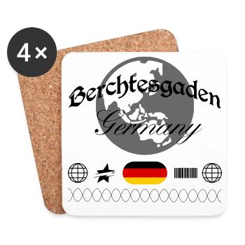 Berchtesgaden Deutschland Streetwear Souvenir - Untersetzer (4er-Set) - Weiß - Vorne