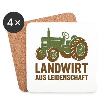Landwirt aus Leidenschaft - Untersetzer (4er-Set) - Weiß - Vorne