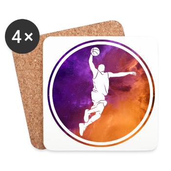 JOUEUR DE BASKET COOL AU BASKET COLORÉ - Dessous de verre (lot de 4) - blanc - Devant