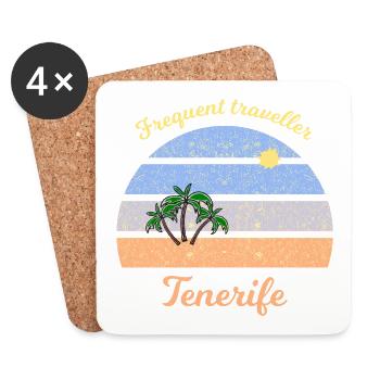 Häufiger Reisender Teneriffa - Untersetzer (4er-Set) - Weiß - Vorne