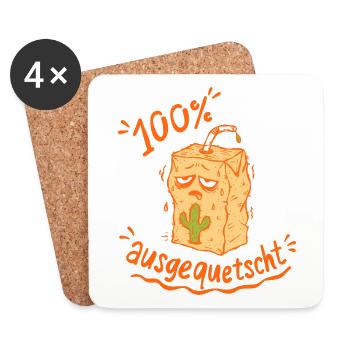 Completely Squeezed Out Juice Doodle - Coasters (set of 4) - white - Front