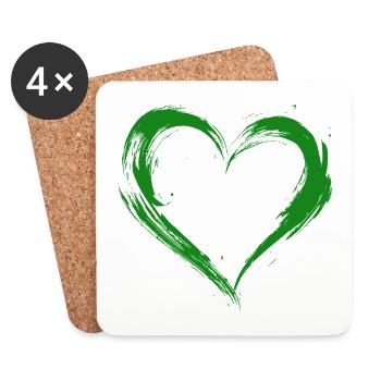 Heart - Coasters (set of 4) - white - Front