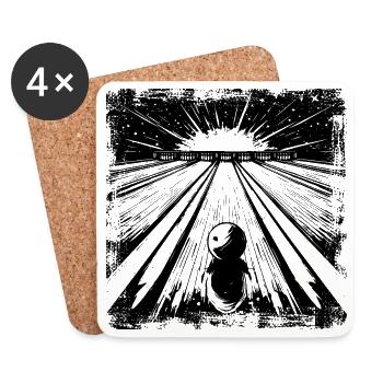 Bowling alley - Coasters (set of 4) - white - Front