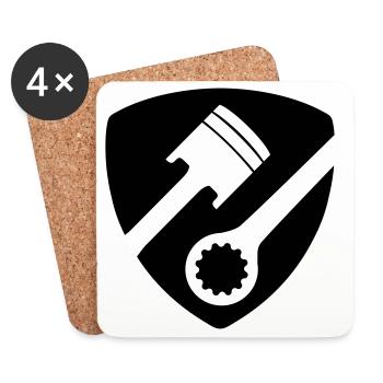 Automotive Mechatronics Technician Piston and Tool - Coasters (set of 4) - white - Front