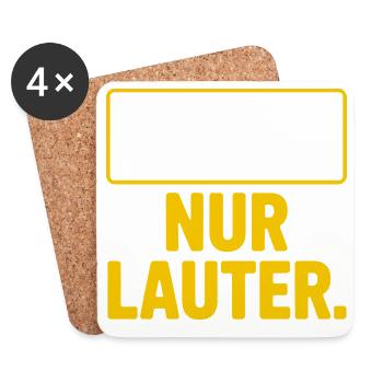 Nicht Einfacher Erklären Nur Lauter Lehrer Büro - Untersetzer (4er-Set) - Weiß - Vorne