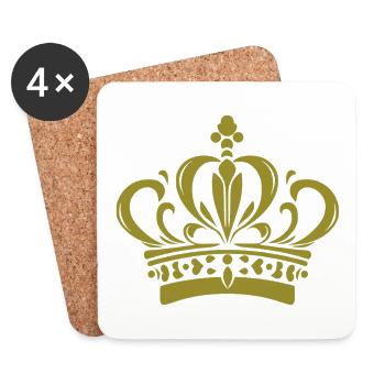 Krone - Untersetzer (4er-Set) - Weiß - Vorne