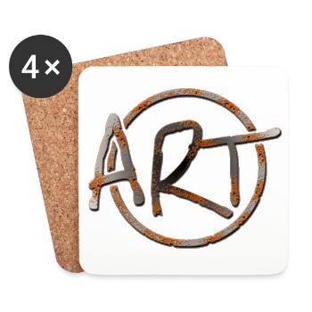 Art Kreislogo Emblem - Untersetzer (4er-Set) - Weiß - Vorne
