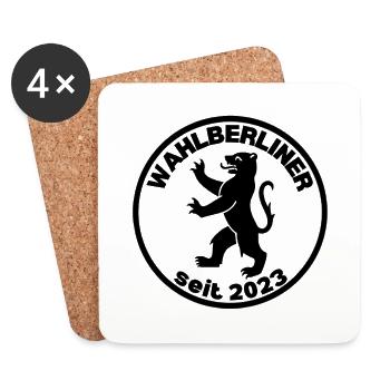 A_01_Wahlberliner_23 - Untersetzer (4er-Set) - Weiß - Vorne