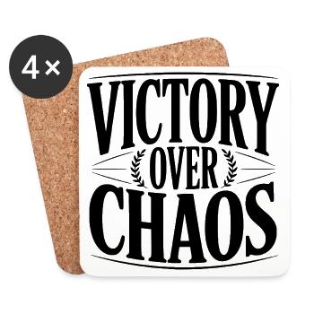 Victory Over Chaos - Coasters (set of 4) - white - Front