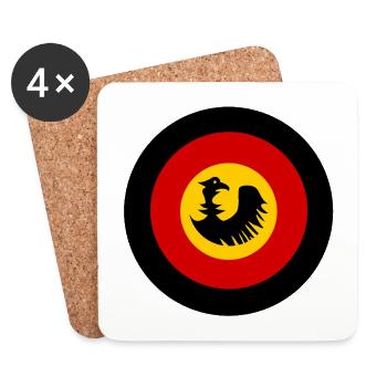 Deutschland Emblem - Untersetzer (4er-Set) - Weiß - Vorne