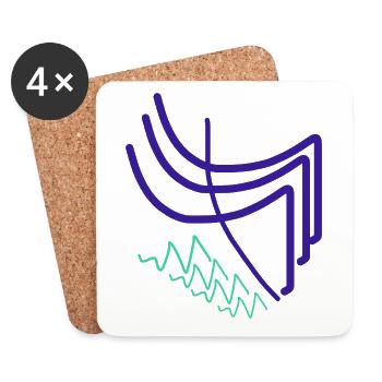 Abstract harmony - Coasters (set of 4) - white - Front