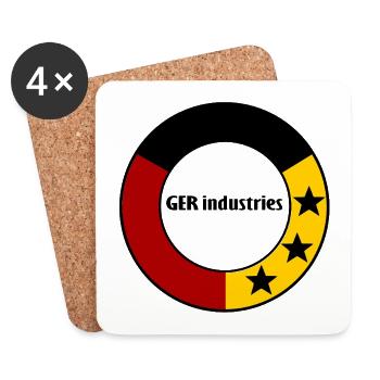 Germany black red gold - Coasters (set of 4) - white - Front