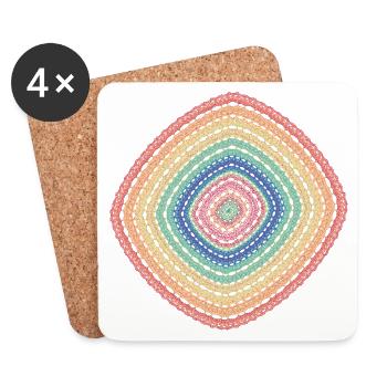 Teinte de couleur de l’été - Dessous de verre (lot de 4) - blanc - Devant