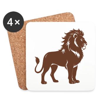 Lion - Coasters (set of 4) - white - Front
