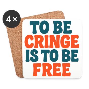  Is Freedom Bold Typography - Coasters (set of 4) - white - Front