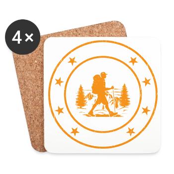Hiking profi - Mountain Hiking - Coasters (set of 4) - white - Front