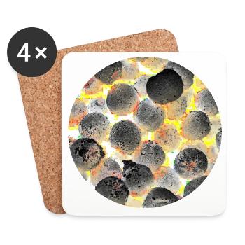 Fruit cosmique congelé - Dessous de verre (lot de 4) - blanc - Devant
