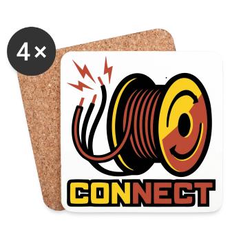 Cable Reel Cable Logo - Coasters (set of 4) - white - Front