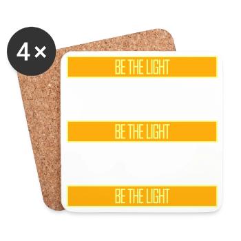 Be The Light Motivierend Positivität Spruch Logo - Untersetzer (4er-Set) - Weiß - Vorne