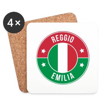 Reggio Emilia Roundel Flag - Coasters (set of 4) - white - Front