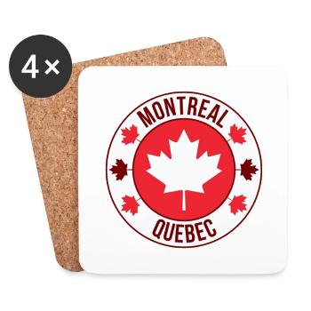 Montreal Quebec Maple Crest - Coasters (set of 4) - white - Front